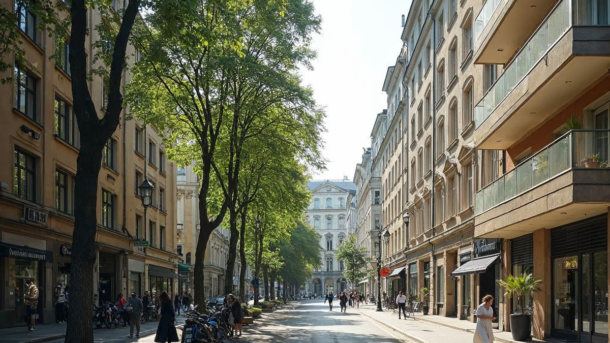 Berlin-Pankow Einkaufsstraße Sommer