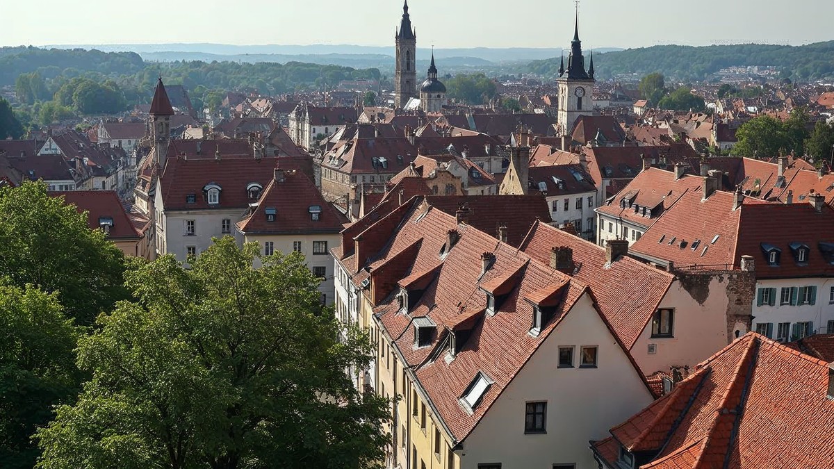 Darmstädter Innenstadt im Sommer