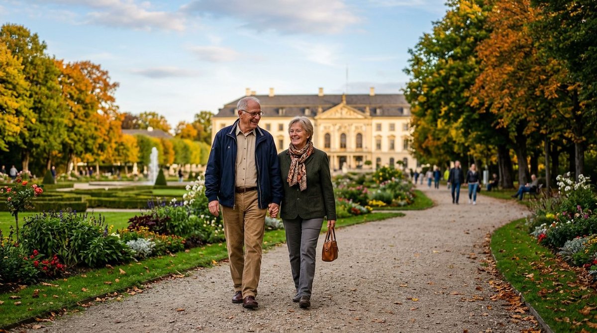 Ehepaar am Alster-Spazierweg &ndash; Hamburg-Nord