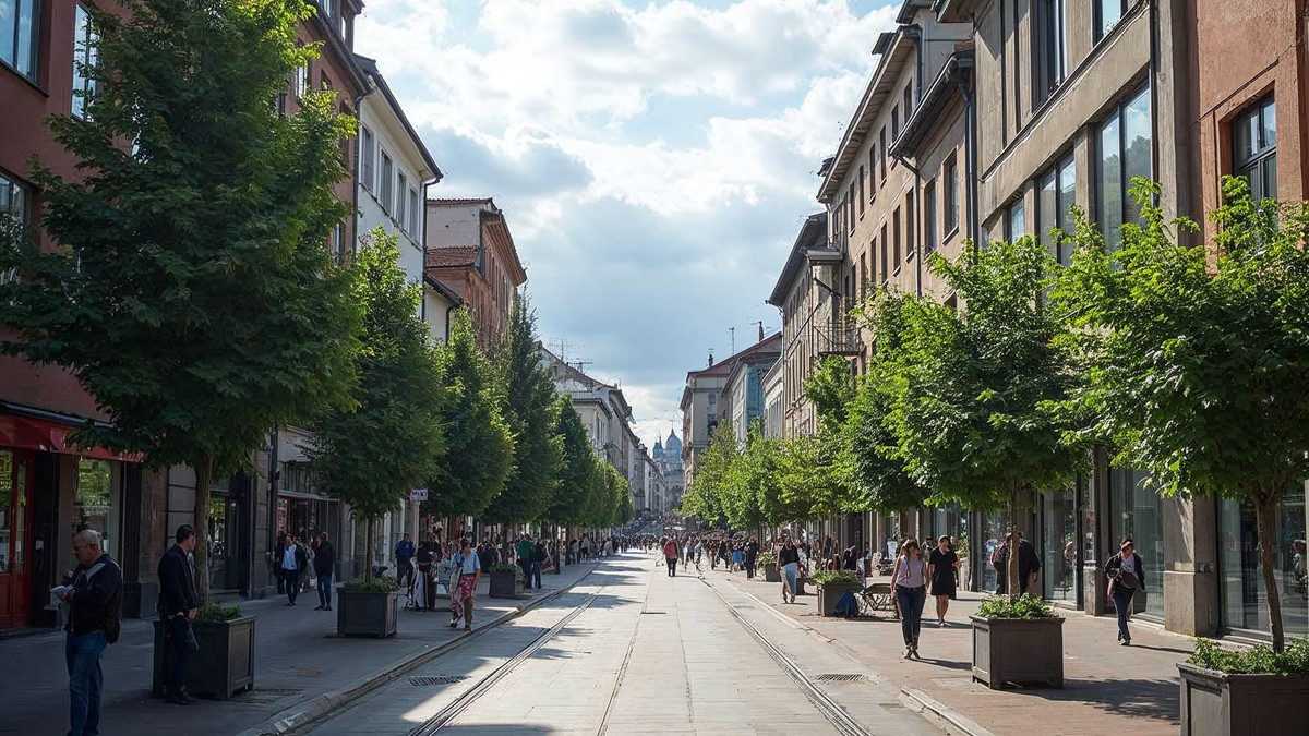 Essen Innenstadt im Sommer