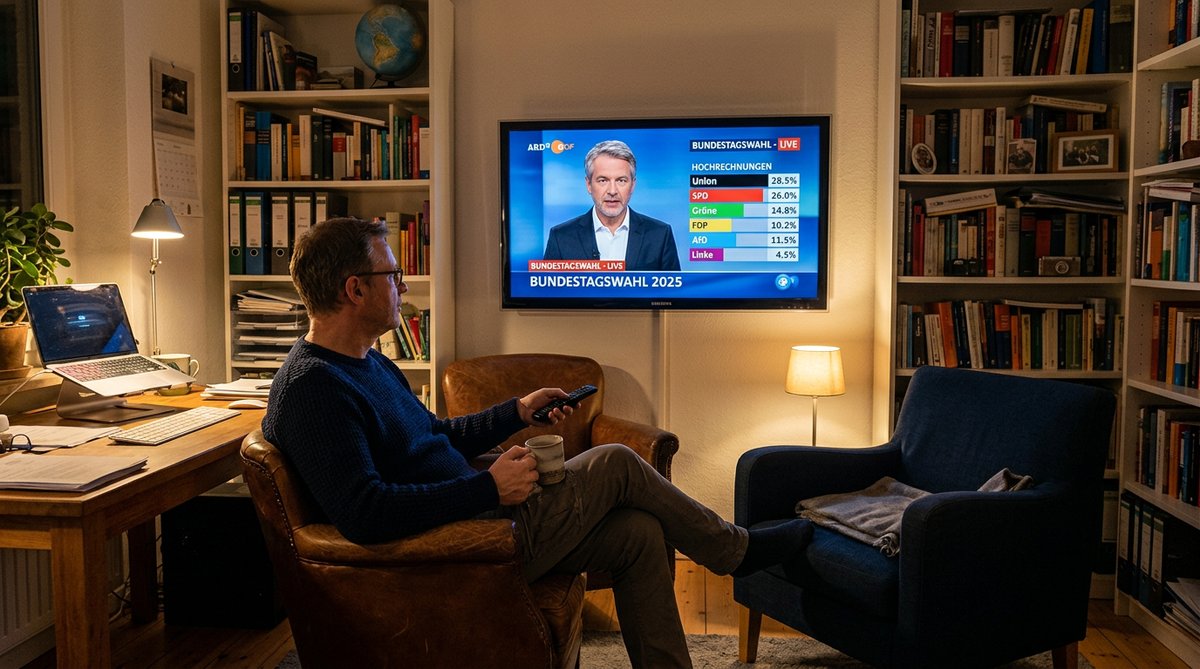 Bundestagswahl-Ergebnisse am Wahlabend im Fernsehen