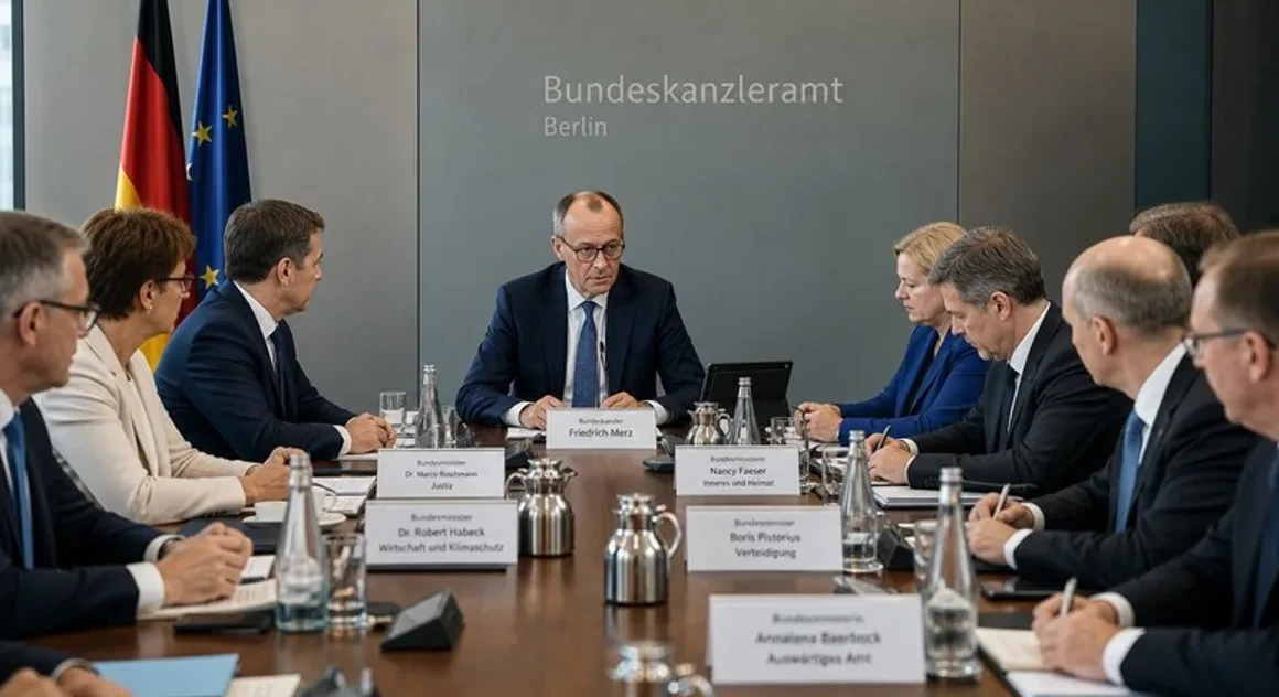 Friedrich Merz in der Kabinettssitzung — Bundeskanzler seit Mai 2025