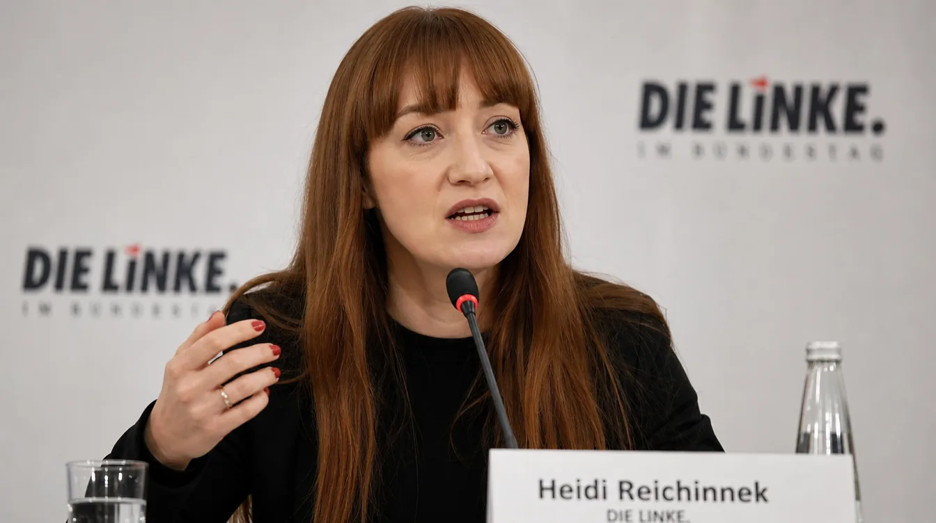 Heidi Reichinnek bei Pressekonferenz der Linken im Bundestag