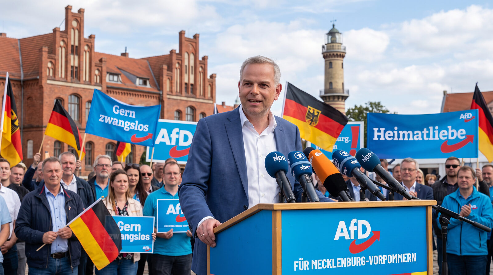 Leif-Erik Holm im Wahlkampf, AfD Mecklenburg-Vorpommern