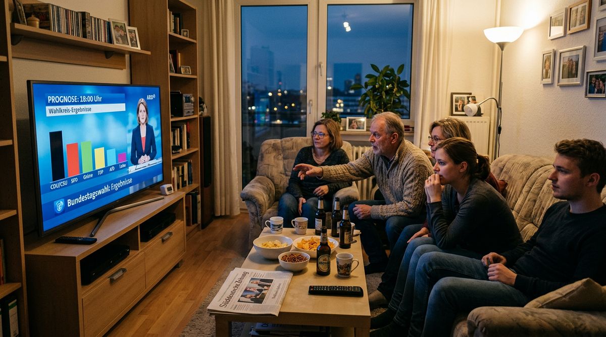 Wahlabend vor dem Fernseher — Hochrechnungen zu den Landtagswahlen 2026
